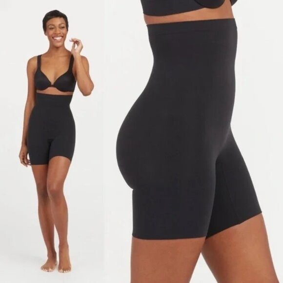 Spanx Higher Power Shorts Black Size Medium NWOT - Picture 1 of 13